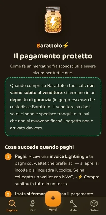 Il pagamento protetto di Barattolo